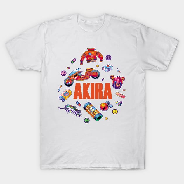 AKIRA inspired pixel art T-Shirt by pixelins